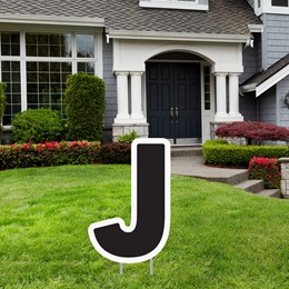 Alphabet Yard Signs - Letter J