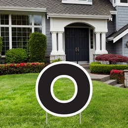 Alphabet Yard Signs - Letter O