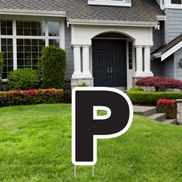 Alphabet Yard Signs - Letter P