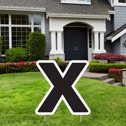 Alphabet Yard Signs - Letter X