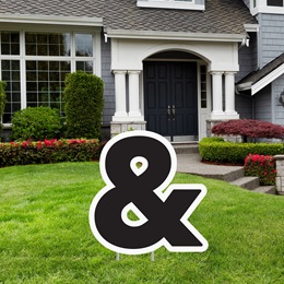 Black Ampersand Symbol Yard Signs