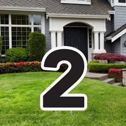 Black and White Yard Signs - Number Two