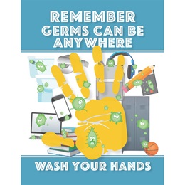 Bathroom Decal - Germs Can Be Anywhere