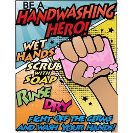 Bathroom Decal - Hand Washing Hero