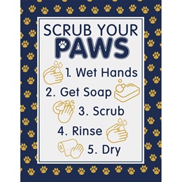 Bathroom Decal - Scrub Your Paws