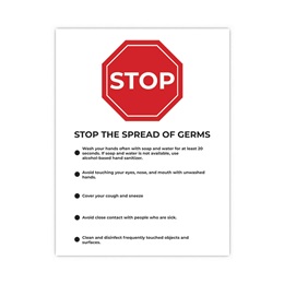 Wall Decal - Stop the Spread of Germs