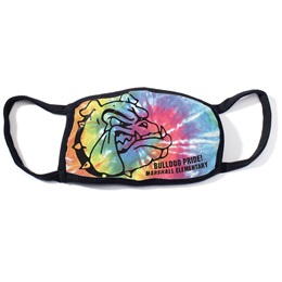 Custom Full-color Face Mask - Tie-dye School Mascot