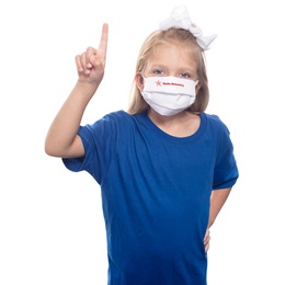 Custom 3-Ply Pleated Fabric Face Mask - Child Size