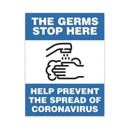 Wall Decal - The Germs Stop Here