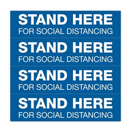 Floor Decal Strips Set - Stand Here For Social Distancing