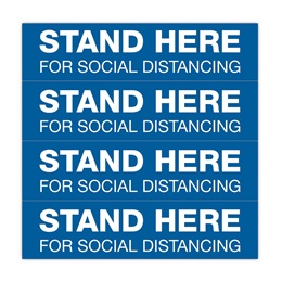 Floor Decal Strips Set - Stand Here For Social Distancing