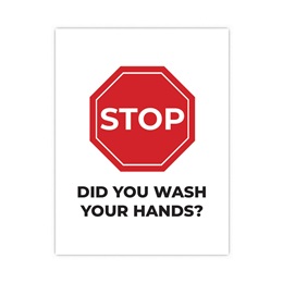 Wall Decal - Stop! Did You Wash Your Hands?