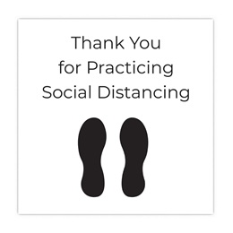 Floor Decal - Thank You For Practicing Social Distancing