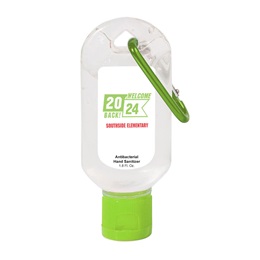 Mini Hand Sanitizer Bottle With Carabiner Attachment