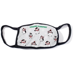 Adult-size Holiday Penguins Custom Face Mask
