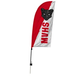 Custom Single-sided Blade Sail Flag Kit - Mascot
