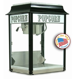 8 oz. Black and Chrome Popcorn Machine