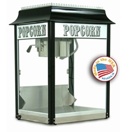 8 ounce Black/Chrome Popcorn Machine