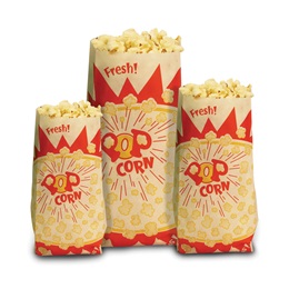 Paper Popcorn Bags-Large 2oz