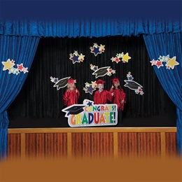 Congrats Graduate Caps & Stars Decorating Kit