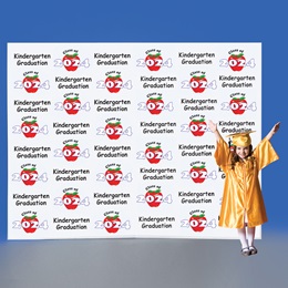 Kindergarten Apples Step and Repeat Wall