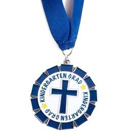 Stock Medallion - Kindergarten Grad Blue Cross
