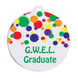 Custom Graduation Tassel Charm - Colorful Bubbles