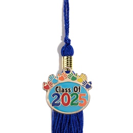 Graduation Tassel With "Class of.." Handprints Charm