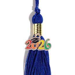 12 in. Graduation Tassel with Colorful 2025 Charm