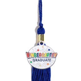 Superhero Kindergarten Graduate Charm with Tassel