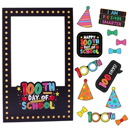 100th Day of School Black Photo Booth and Props Kit