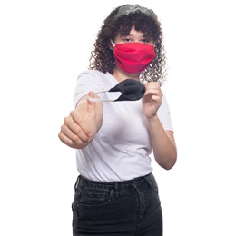 3-Ply Pleated Face Masks/Adult Size - Pack of 10