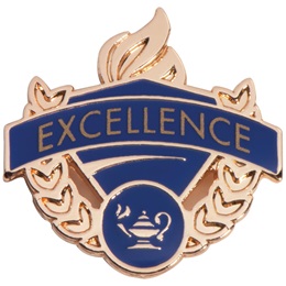 Academic Excellence Award Pin - Excellence/Blue & Gold