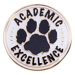 Academic Excellence Award Pin - Black Paw