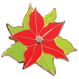 Poinsettia Lapel Pin