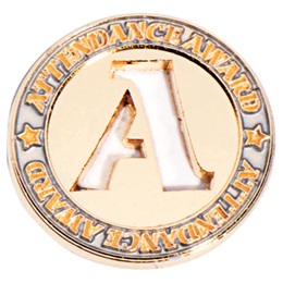 Die Cut A Attendance Award Pin