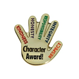 Character Award Pin - Handprint Character Award