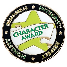 Character Award Pin - Star and Words