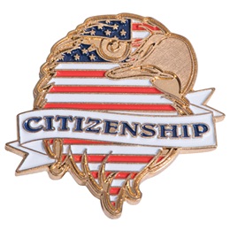 Citizenship Award Pin - Stars and Stripes Eagle