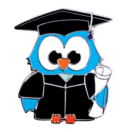 Award Pin - Graduation Owl