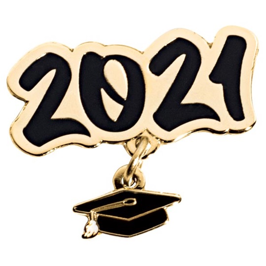Black And Gold 2021 With Cap Dangler Pin It S Elementary