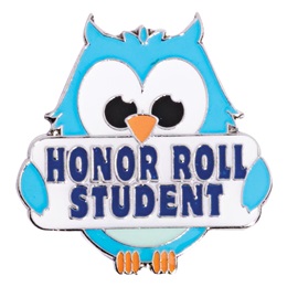 Award Pin - Honor Roll Owl