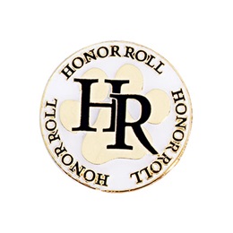 Honor Roll Award Pin - Gold Paw