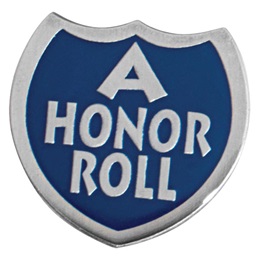 A Honor Roll Blue Shield Pin