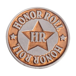Brass Honor Roll Star Pin