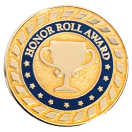 Blue and Gold Honor Roll Award Pin