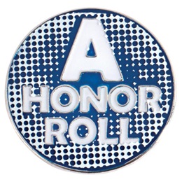 Blue A Honor Roll Pin