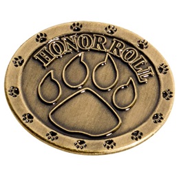 Brass Paw Honor Roll Pin