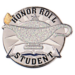 Glitter Lamp Honor Roll Student Pin
