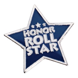 Blue Honor Roll Star Pin
